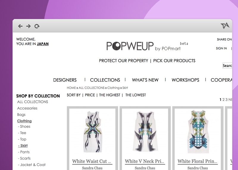 Hong Kong online shopping PopWeUp