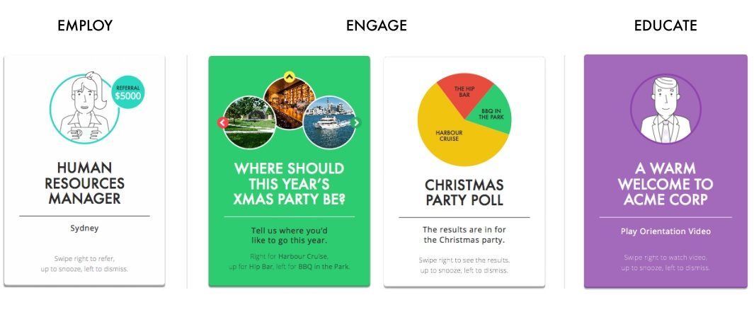 Reffind's Employ, Engage, and Educate products